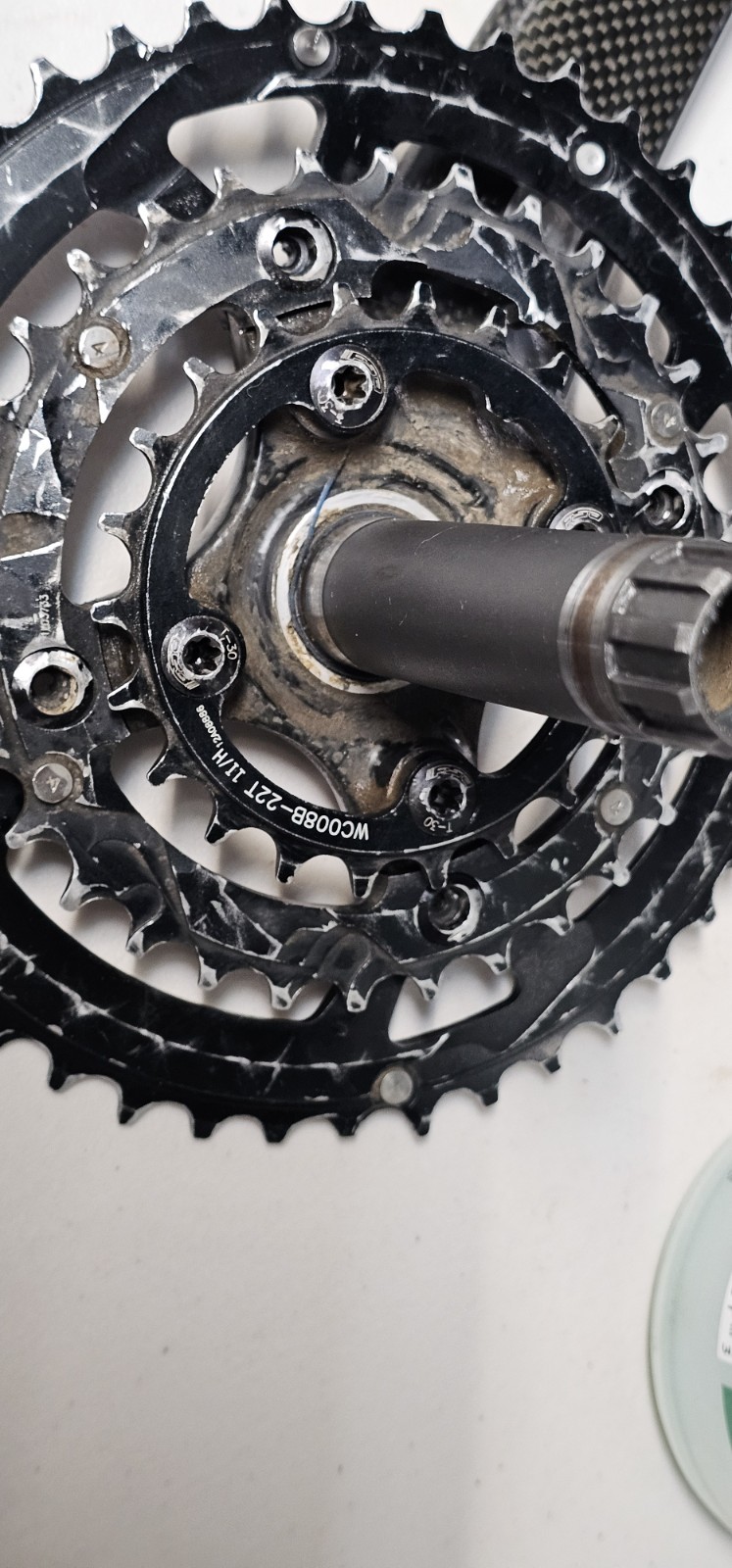 FSA Carbon Pro Team Issue MTB Triple Crankset 175mm Carbon Black w-MegaExo BB