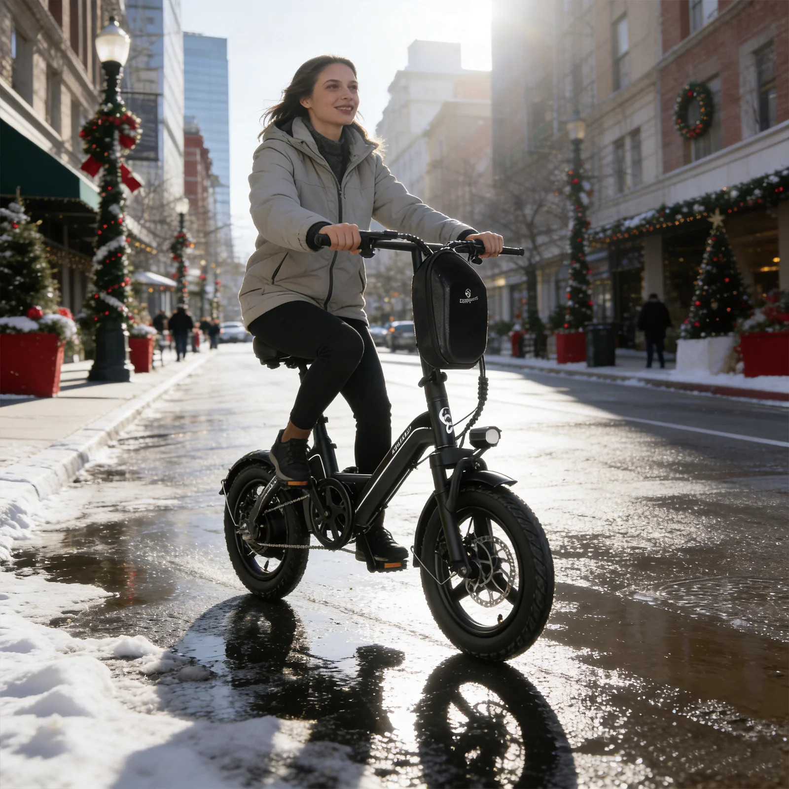 Folding Electric Bike 500W UL Certified 36V 13Ah 30 Mile Range Compact