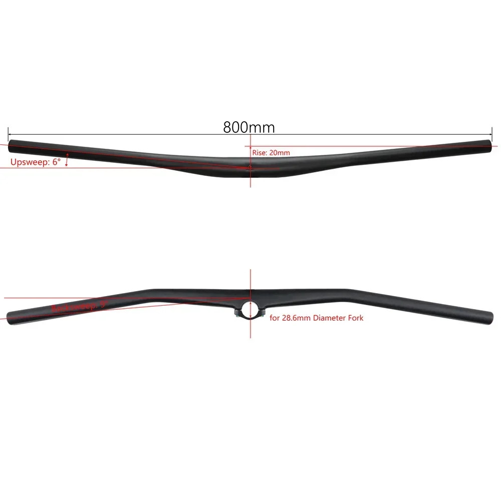 Carbon AM MTB Handlebar Mountain Bike Integrated Handlebar with Computer Mount
