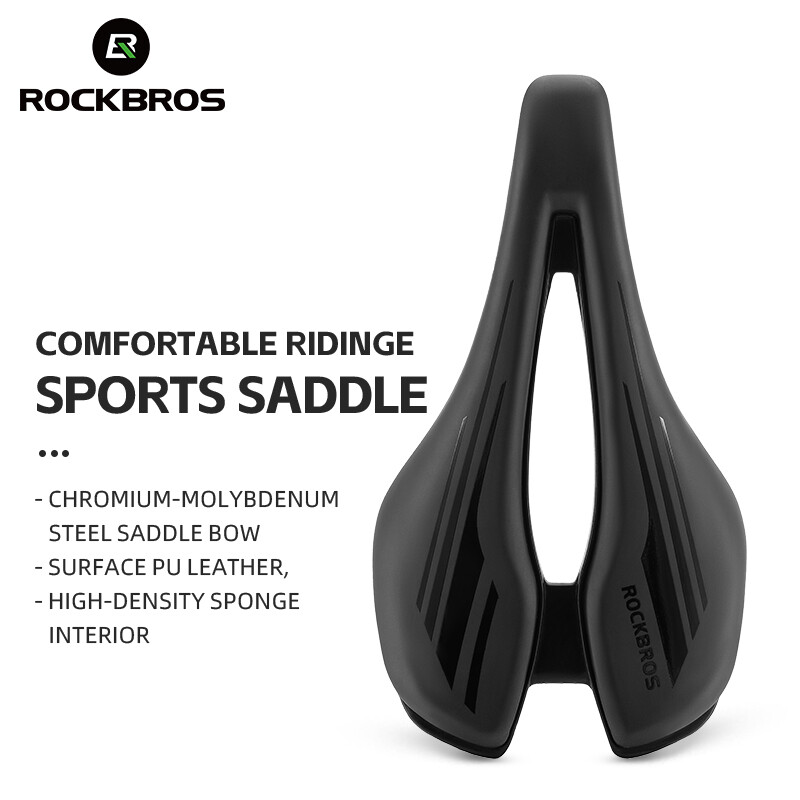 ROCKBROS Bike Saddle Hollow Breathable Thickened High-density Sponge Shockproof