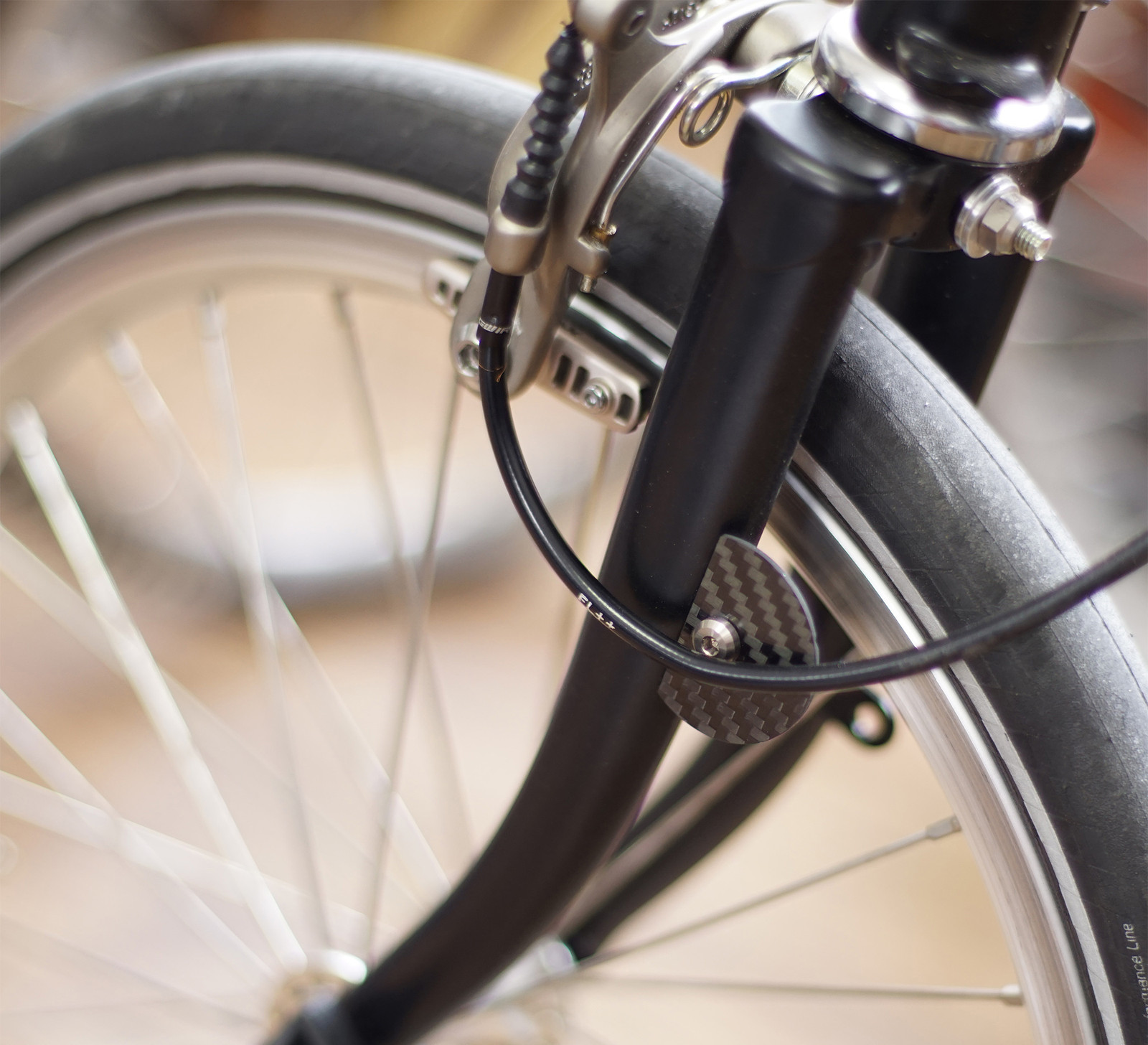 nov Carbon cable fender disc for light weight Brompton without mudguards