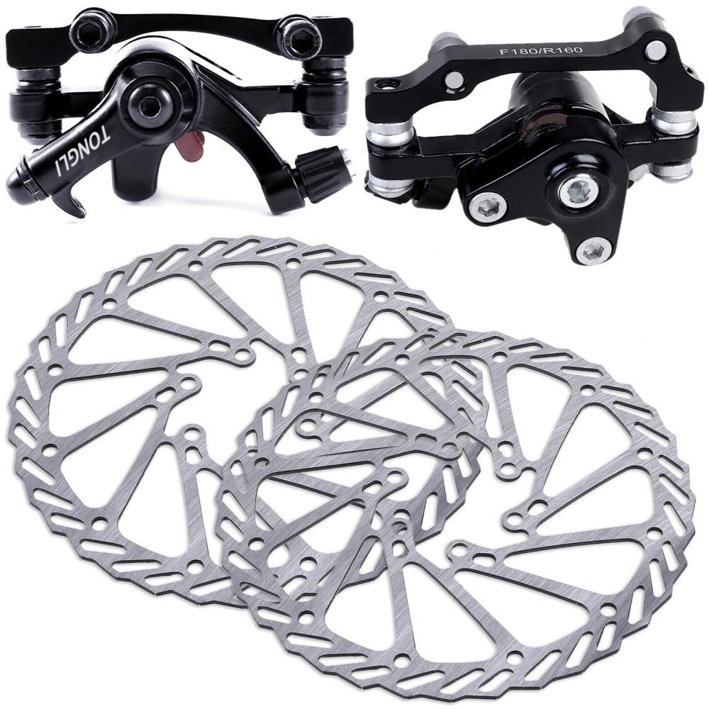 Bike Disc Brake Front & Rear Disc 160 mm Rotor Brake Kit for Mountain Bicycle [