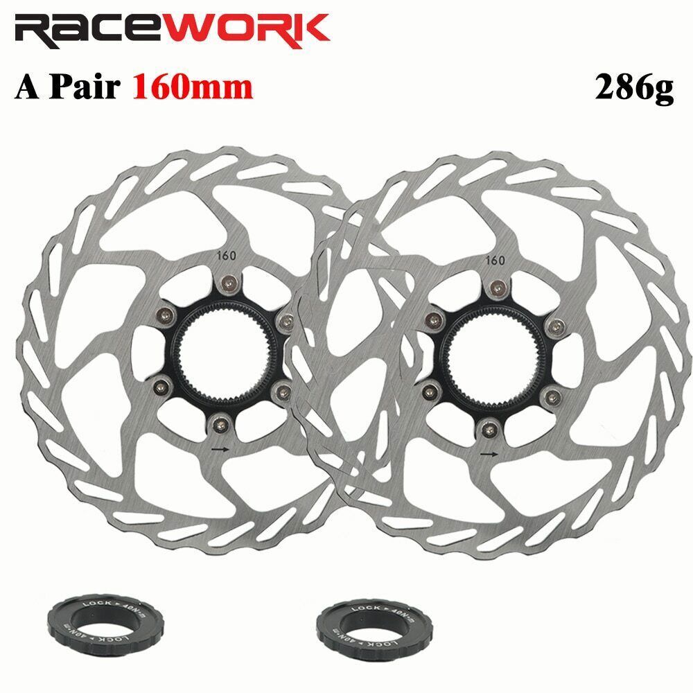 RACEWORK Bicycle Disc Brake Rotor Center Lock 140/160/180mm Bike Rotors