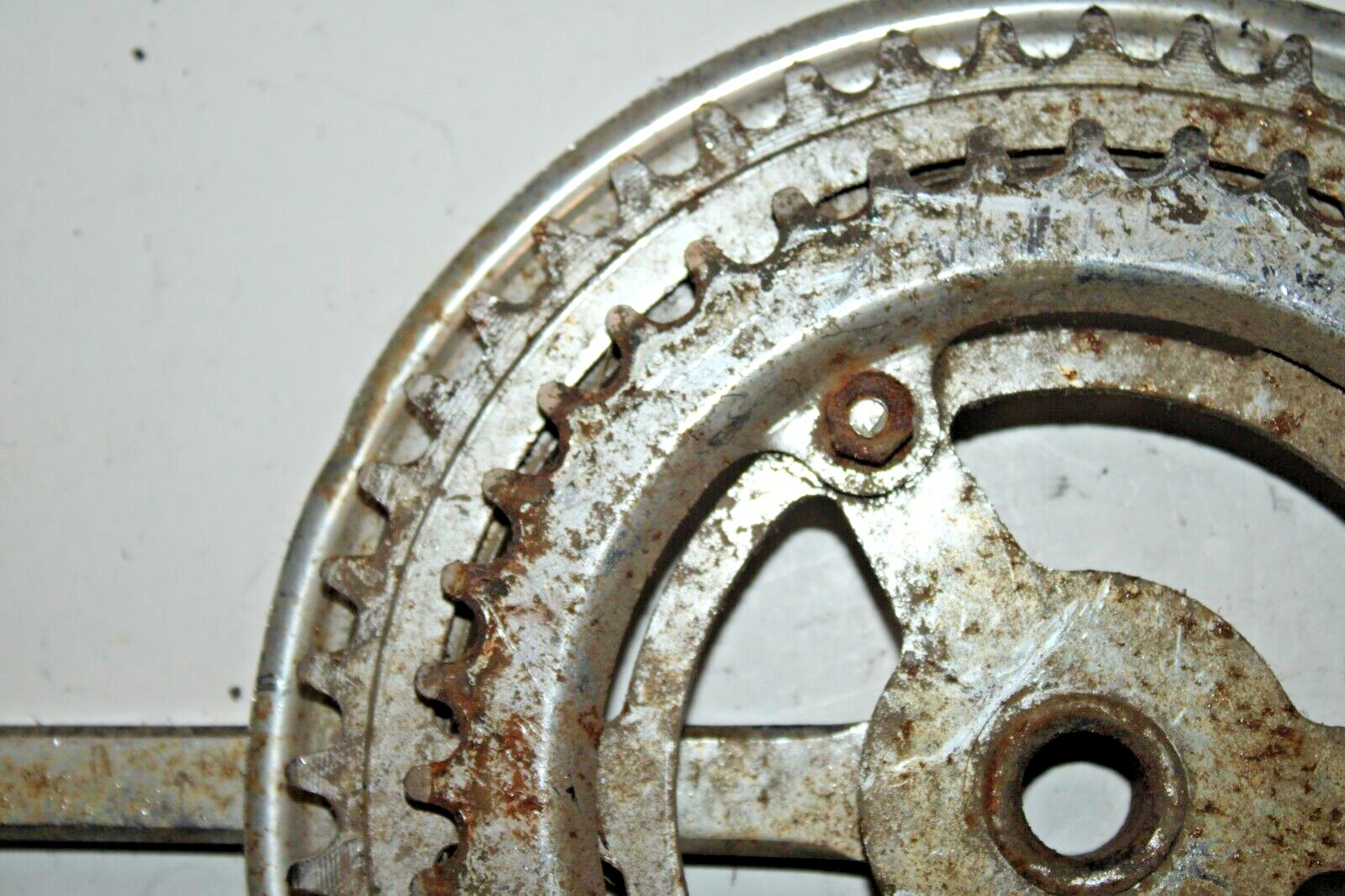 Vintage Double Drive Crank Arm BCD93-3 165mm 48/40T Touring Cotter USA Shipper