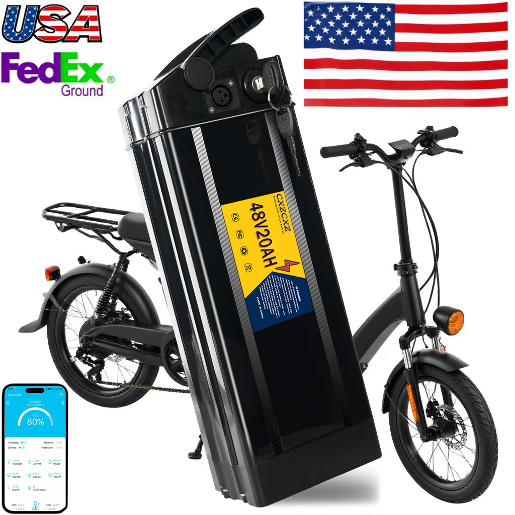 48V 10Ah 20Ah Folding Electric Ebike lithium battery For 200W-1000W Motor