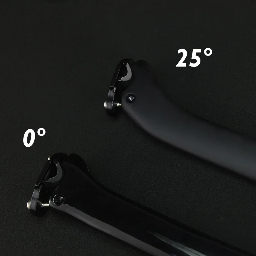 Carbon Road Bike Seatpost 350mm 0/25 Degree Offset UD Matte Glossy Seat Tube
