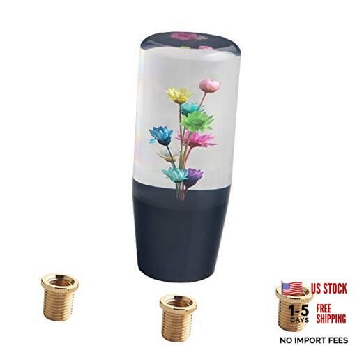 JDM 10CM Real Flowers Shift Knob – Durable Acrylic Shift for Gears
