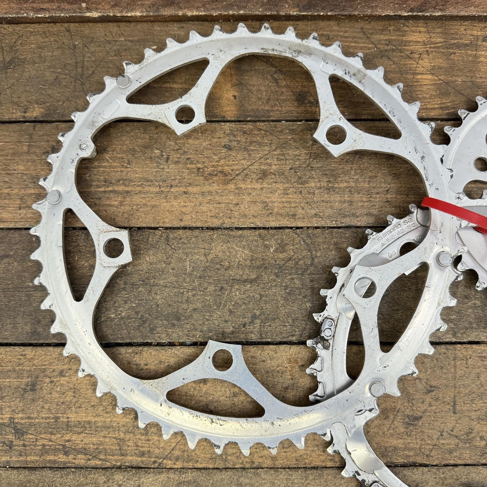 Vintage Shimano SG 52/42/30T Chainring Set 130 74 BCD 9 Speed Road Bike Aluminum