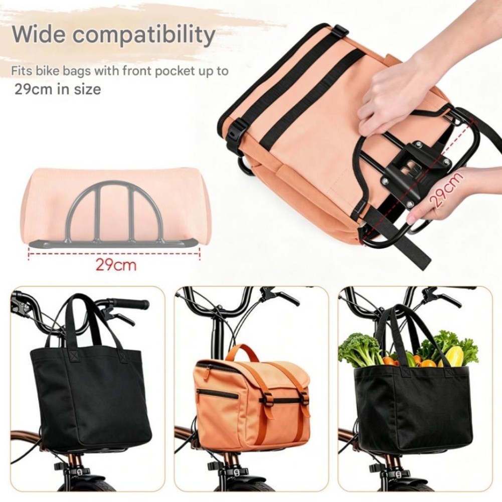 Front Mount Aluminum Rack for Folding Bikes Quick Release No Tools Needed