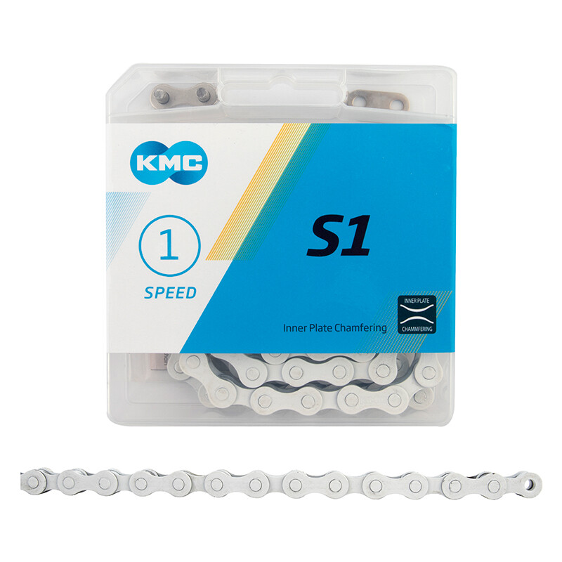Chain KMC S1 1speed 1/2 x 1/8 White 112L