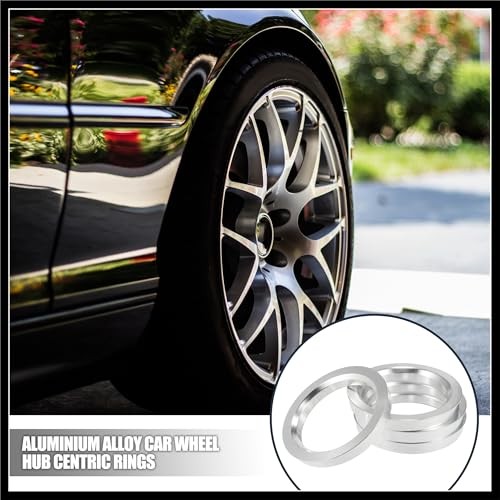 4pcs OD 72.6mm to ID 56.6mm Aluminium Alloy Car Hub Centric Rings Wheel Bore