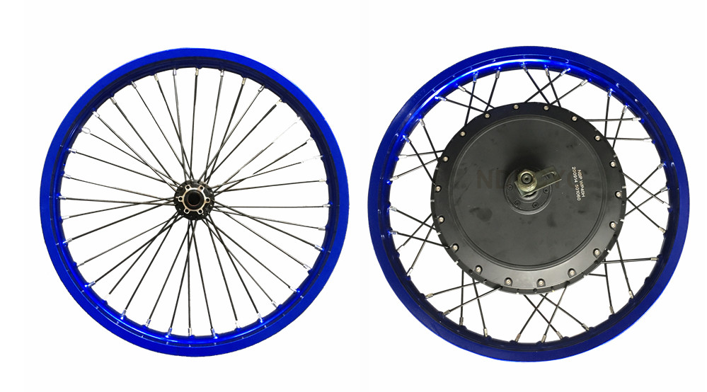 QS273/205 18/19″ 72v 8KW/5KW E-bike Rear Hub Motor Wheel with Customized colored