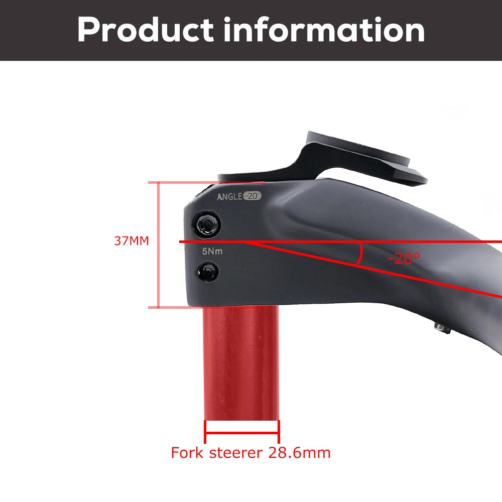 Carbon Flat T-Bar MTB Integrated Cockpit -20 Degree External Cable 720-780mm