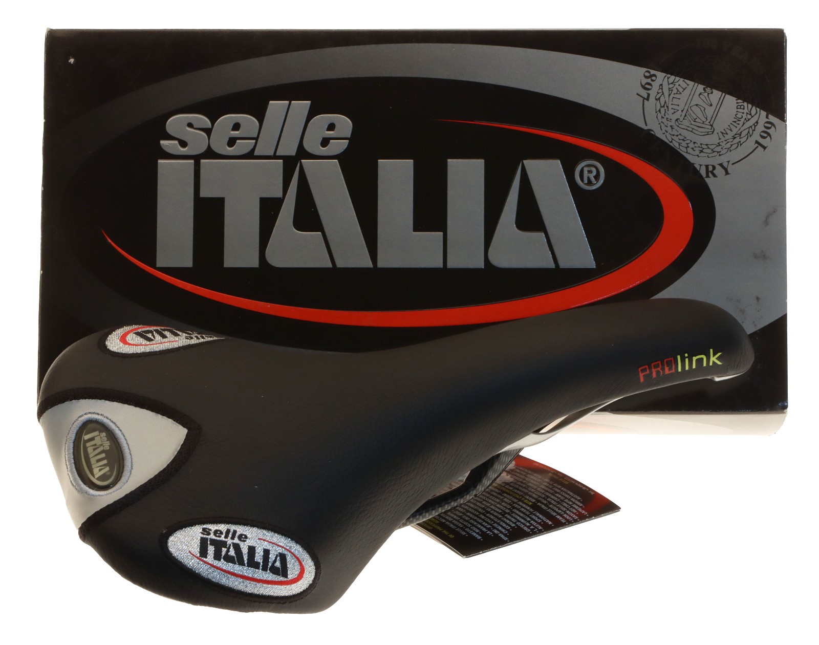 Selle Italia ProLink Saddle Manganese Rails Black Smooth Leather NIB NOS NEW