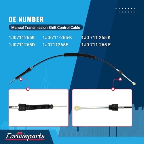 1J0-711-265-K Manual Transmission Shift Control Cable for VW Beetle 1999-2010