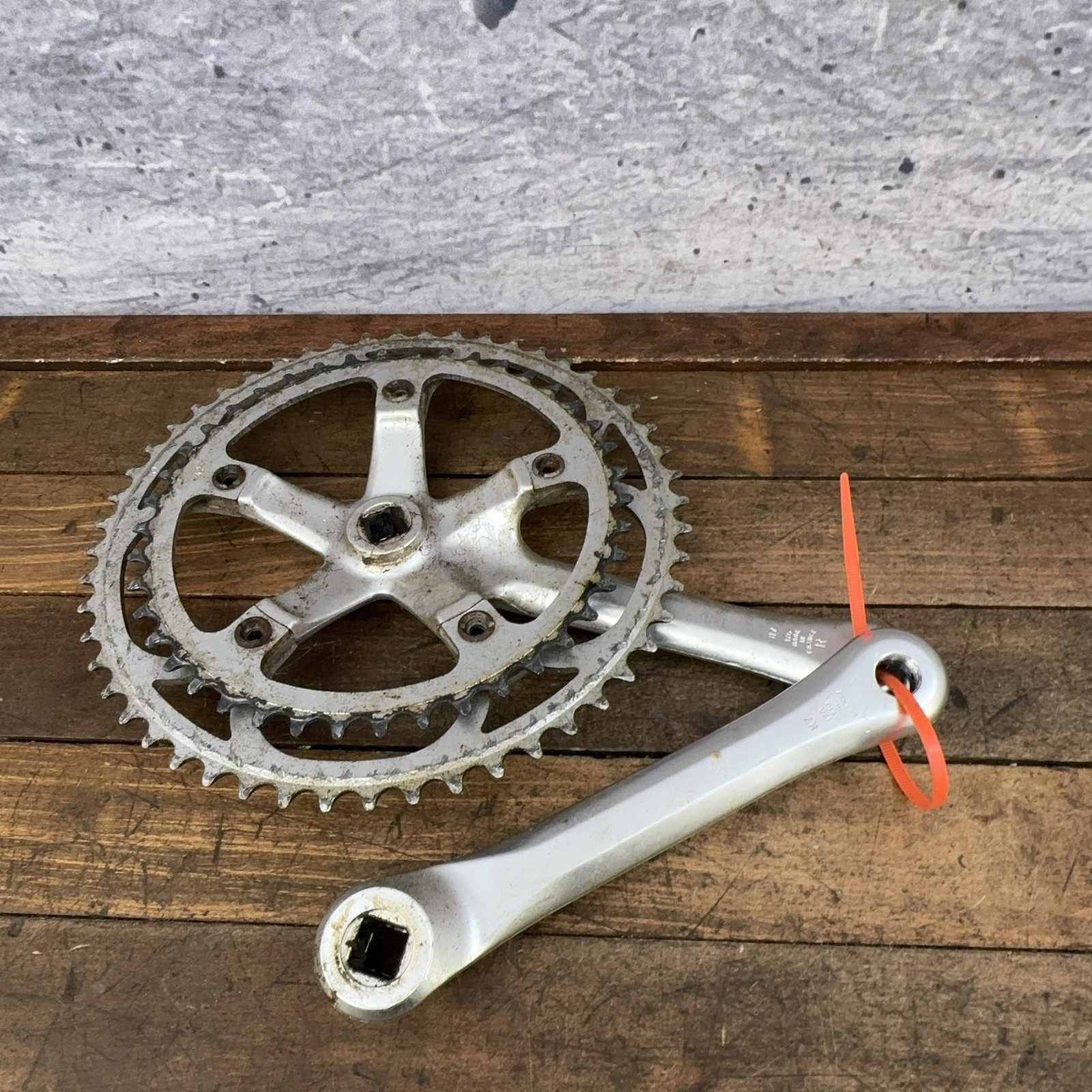 Vintage Stronglight Road Bike Crankset 170mm Double Square Taper Alloy France