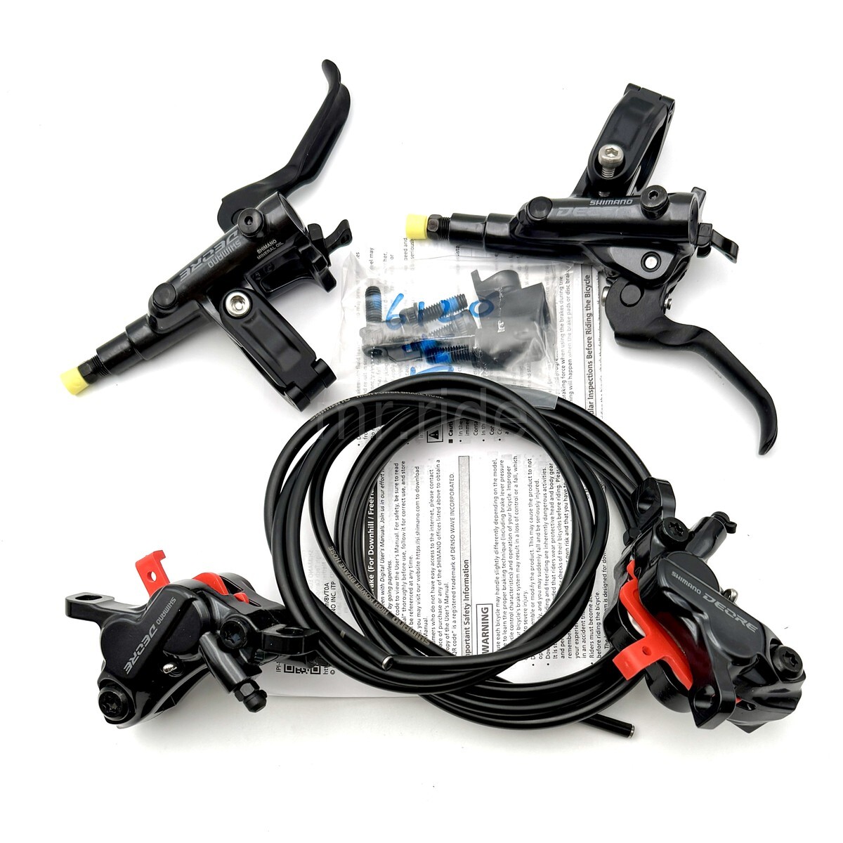 SHIMANO Deore BR-M6120 BL-M6100 Hydraulic Disc Brake J-Ket Set, 1000+1700mm F+R