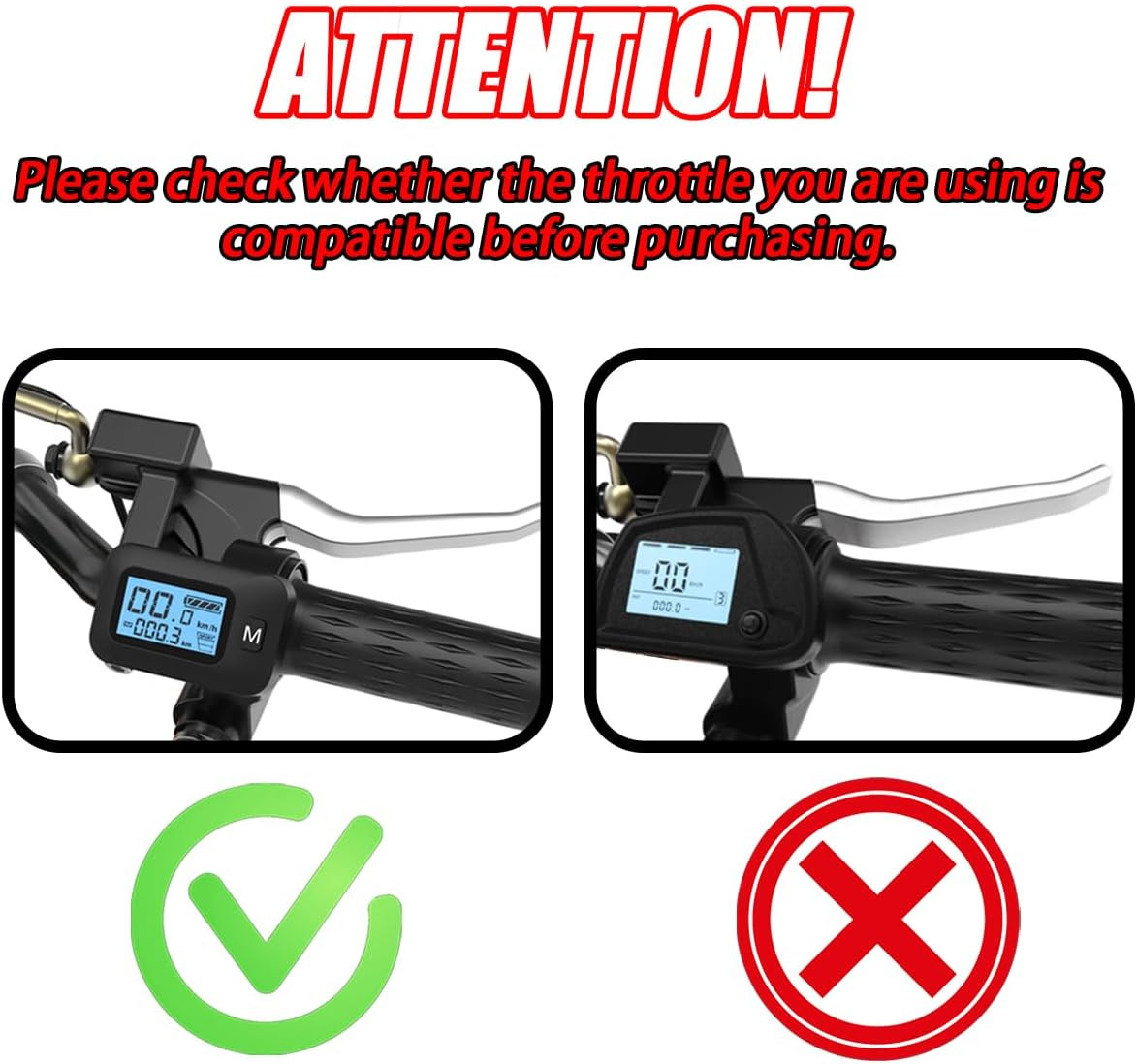 Ebike Speedometer Throttle with M Button for Tutto Tutti Soleil 01 Motorcycle