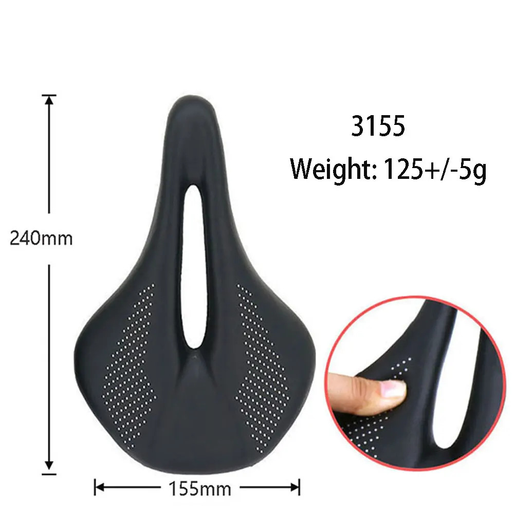 Super Light Carbon Saddle 240X143/155Mm 96G MTB Road Bike Leather Cushion Cyclin