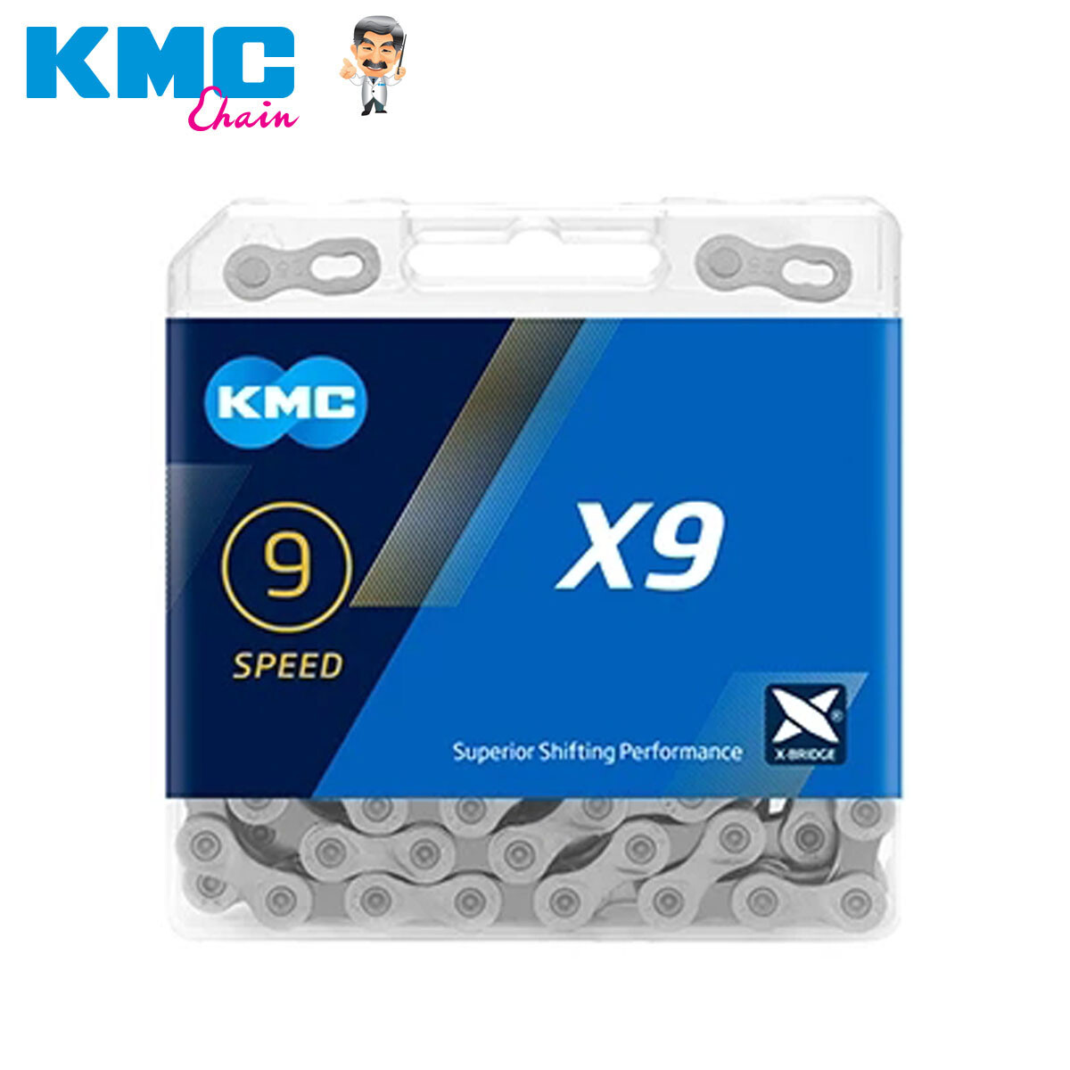 KMC 9 Speed Z9 X9 X9SL Bike Chain Retail Pack 116 Links fits Shimano SRAM Campy