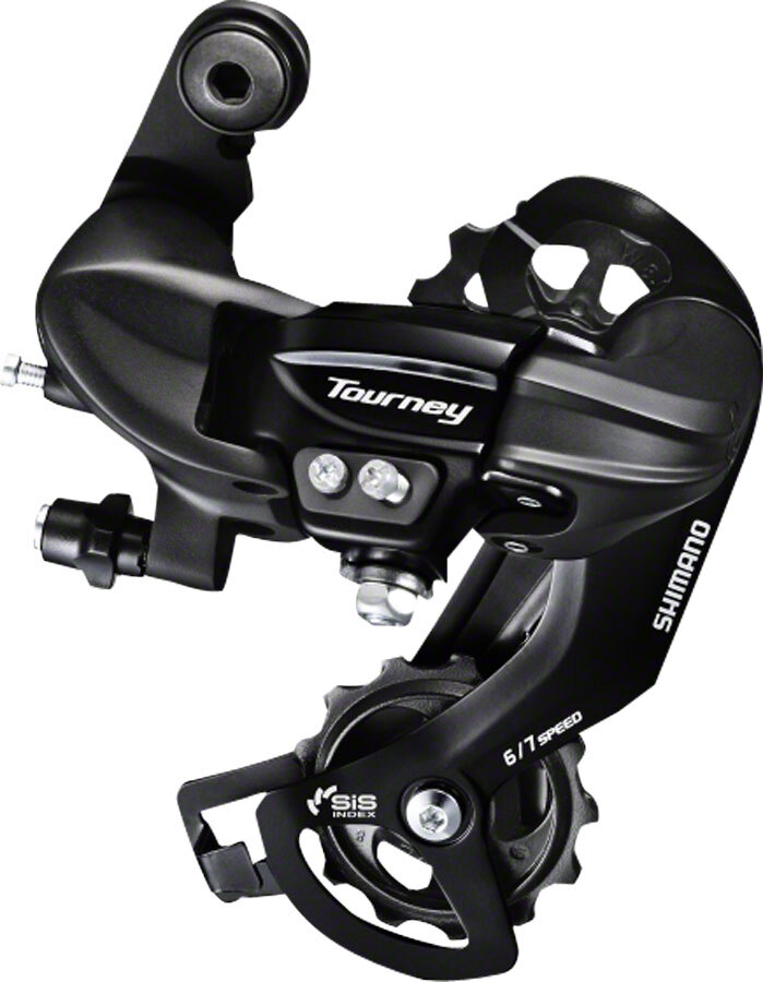 Shimano Tourney RD-TY300-SGS Rear Derailleur – 6,7 Speed, Long Cage, Black, Shim