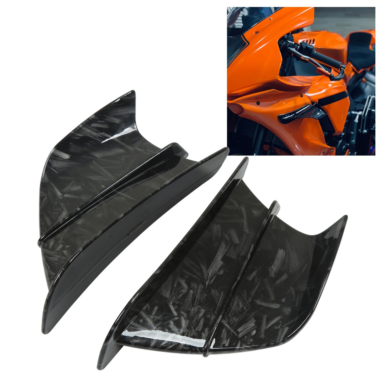 Front Fairing Winglets Sporty Look Scratch Free Cool Design Motorcycle Side XIQE