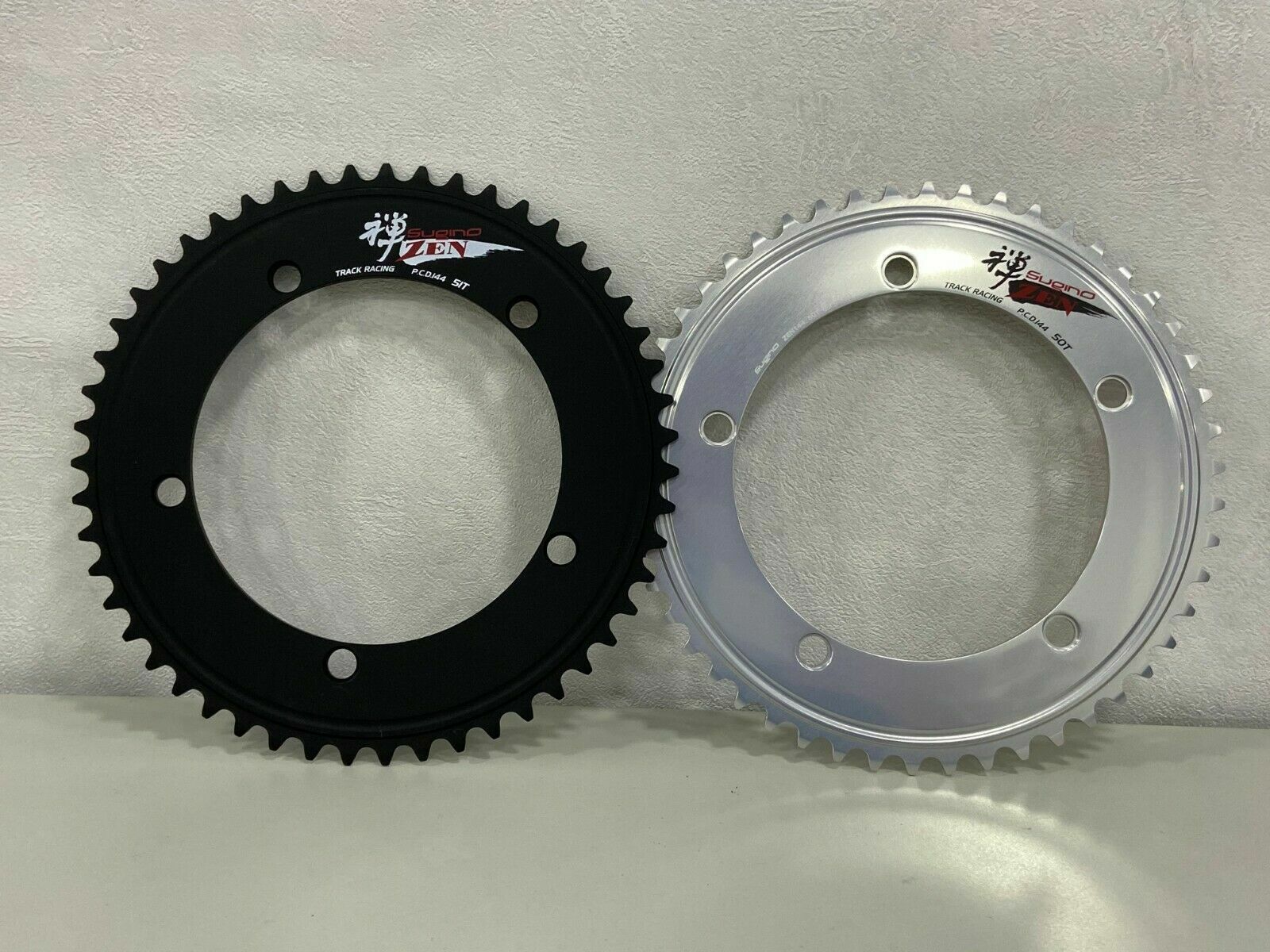 Sugino Track Racing ZEN144 BCD 144mm x 5Bolts 1/2″ x 1/8″ Chainring (44T-58T)