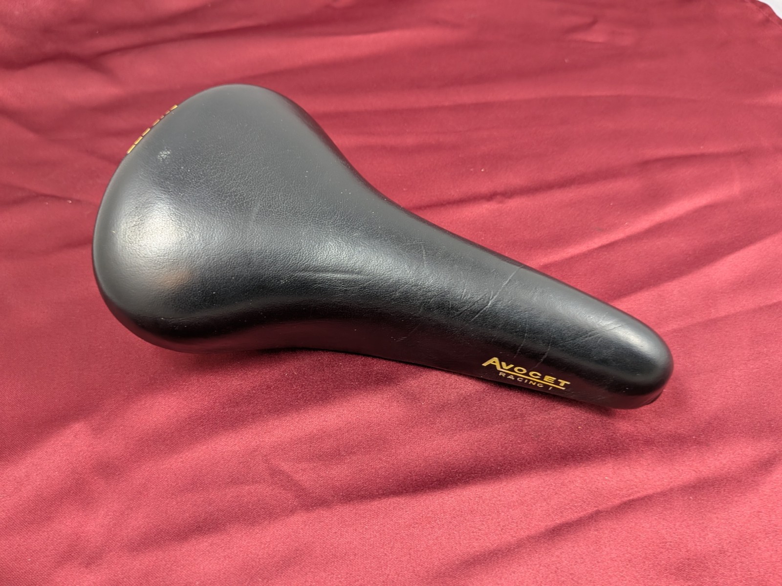 Vintage Avocet Racing 1 Leather Bicycle Comfort Saddle 27x17cm SA24