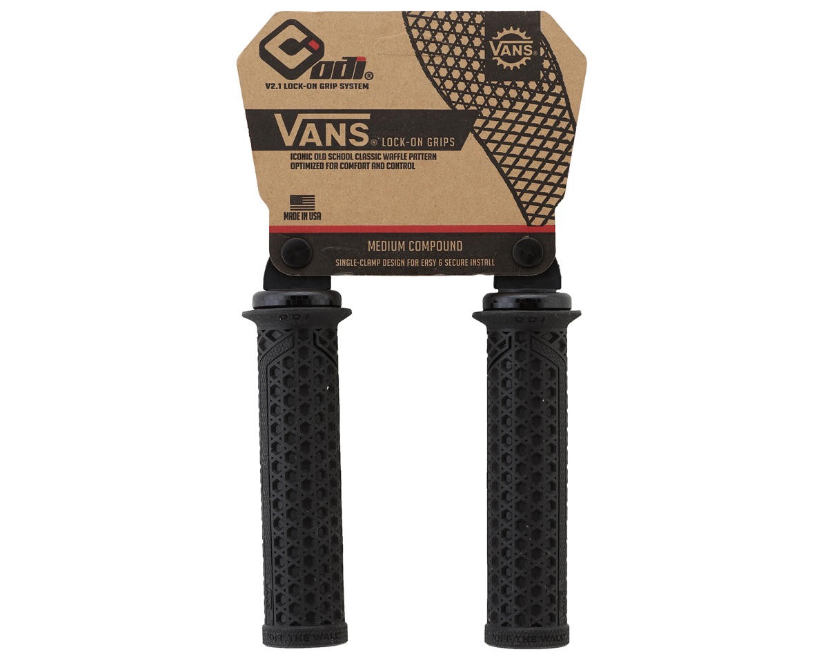 ODI x Vans Lock-On V2.1 Grips (Black/Black Checker) [D33VNB-B]