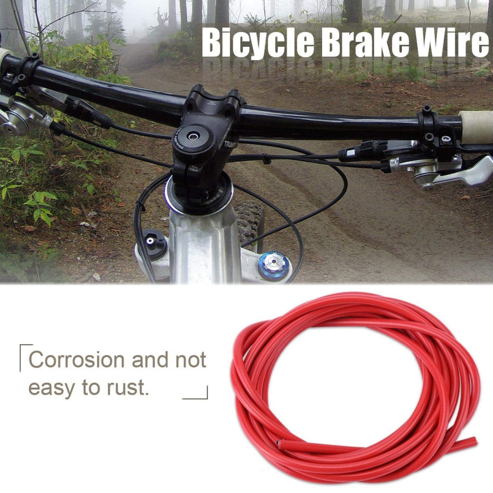 Brake Cable Housing Red 3 Meters, Gear Outer Casing Shift Wire Road Bike Kit