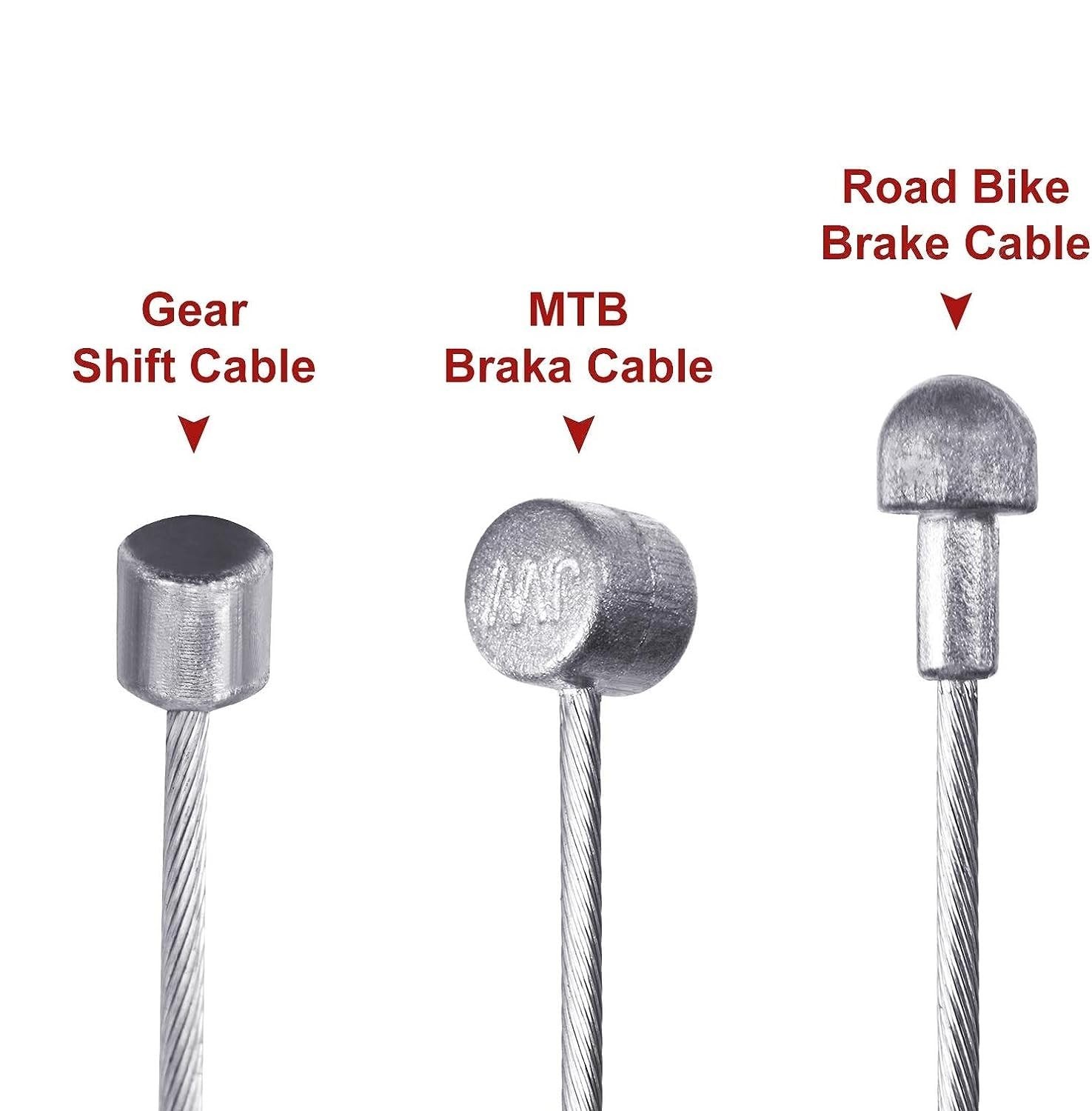 Universal Bicycle Brake Cable Kit for Mountain and Road Bikes (Red, 9.8ft)