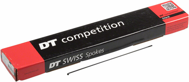 DT Swiss Competition Spoke: 2.0/1.8/2.0mm, 259mm, J-bend, Black, Box of 100