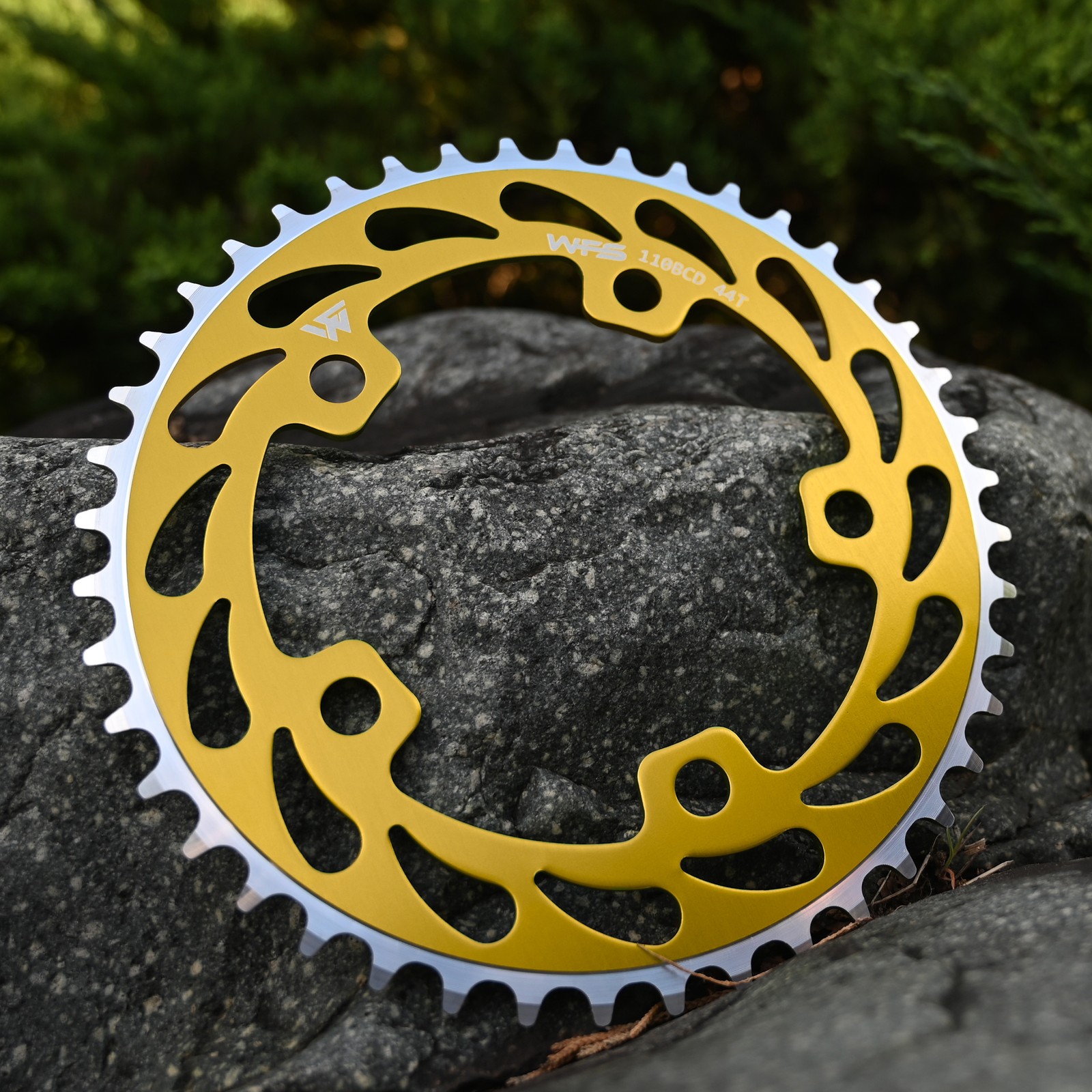 WFS Helix Chainring 44T 1/8″ 110mm Old School BMX Single Speed Fixie , Gold