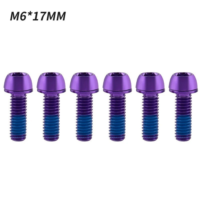 MUQZI 6Pcs M6x17mm Bike Disc Brake Caliper Bolts MTB Stem Crank Screw Set