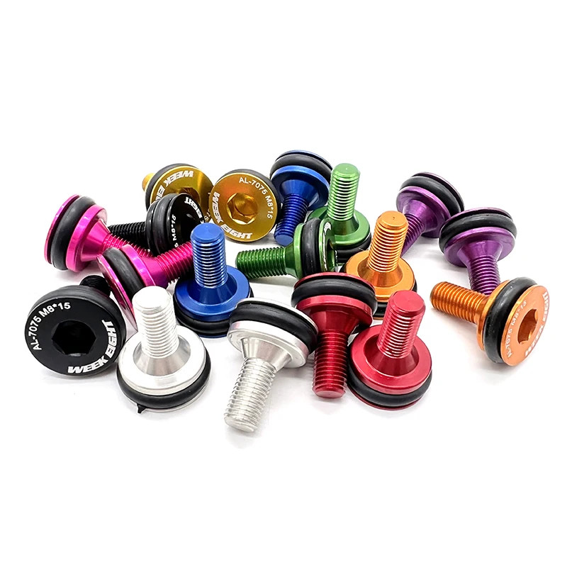 Bike Bottom Bracket Bolts M8x15mm Waterproof Square Hole BB Screws Pair