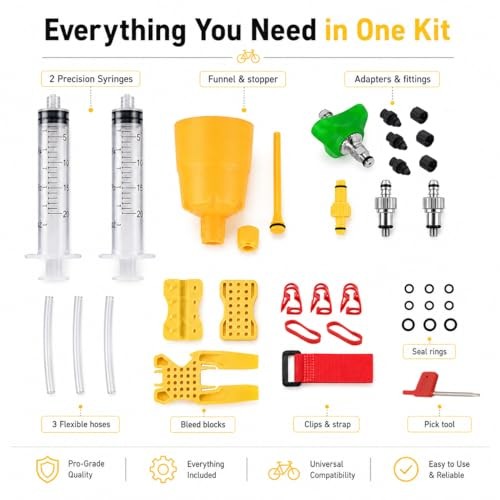 Bike Brake Bleed Kit for SRAM DB4 DB6 DB8 Maven Motive, Mineral Oil Hydraulic