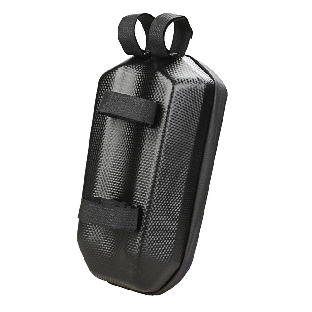 Bike Handlebar Bag Hard Shell EVA 30x13x15.5cm Safe Riding Dawn Dusk Black