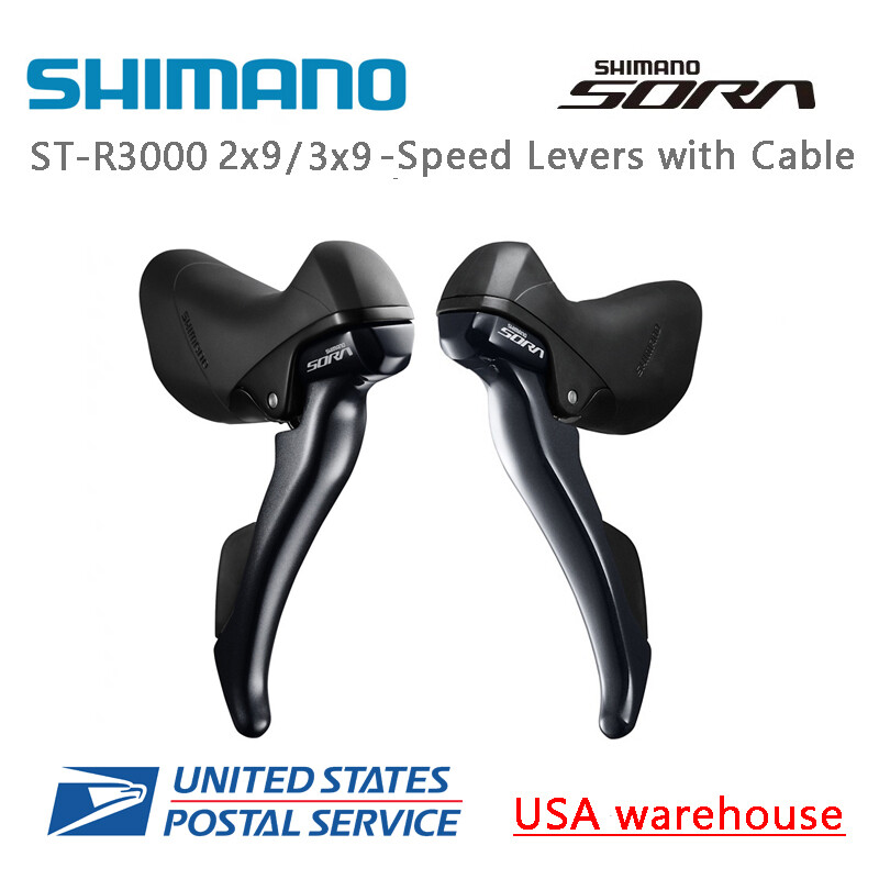 Shimano Sora STI ST-R3000 9 speed Shift Brake Levers Right Left w/Cable OE