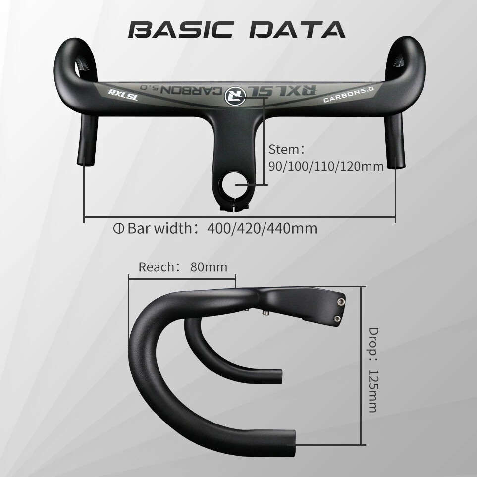 Road Bike Integrated Handlebars 28.6/31.8 Carbon Aero Bars Inner Routing Cycling
