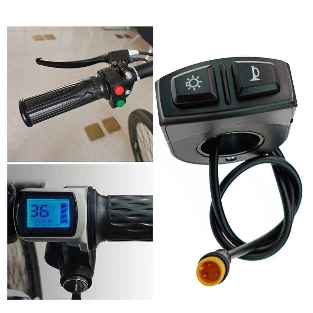 Electric Bike 2 in 1 Switch for Headlight and Speaker with Waterproof 3pin