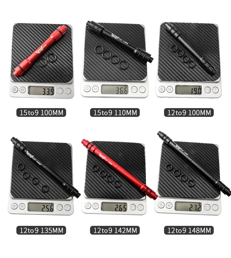 Thru Axle Adapter 15/12 to 9MM 100/142MM MTB Road Bike Wheel Converter