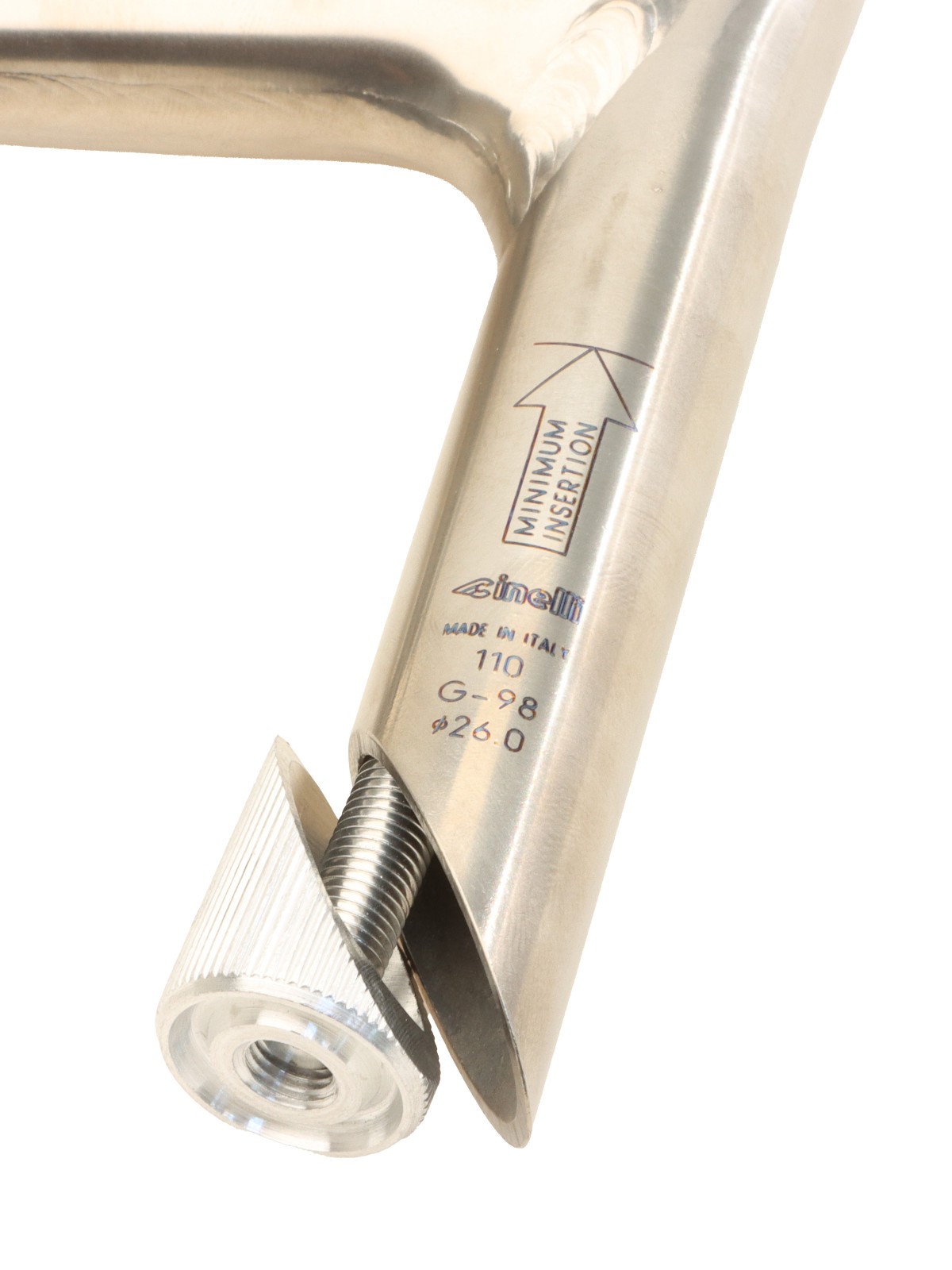 Cinelli 1″ Grammo Strada 22.2mm Quill Stem 110mm 26.0mm Clamp Titanium NEW NOS