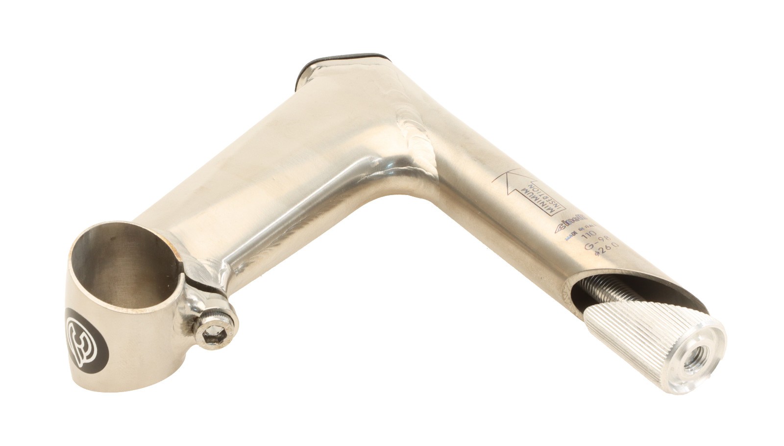 Cinelli 1″ Grammo Strada 22.2mm Quill Stem 110mm 26.0mm Clamp Titanium NEW NOS