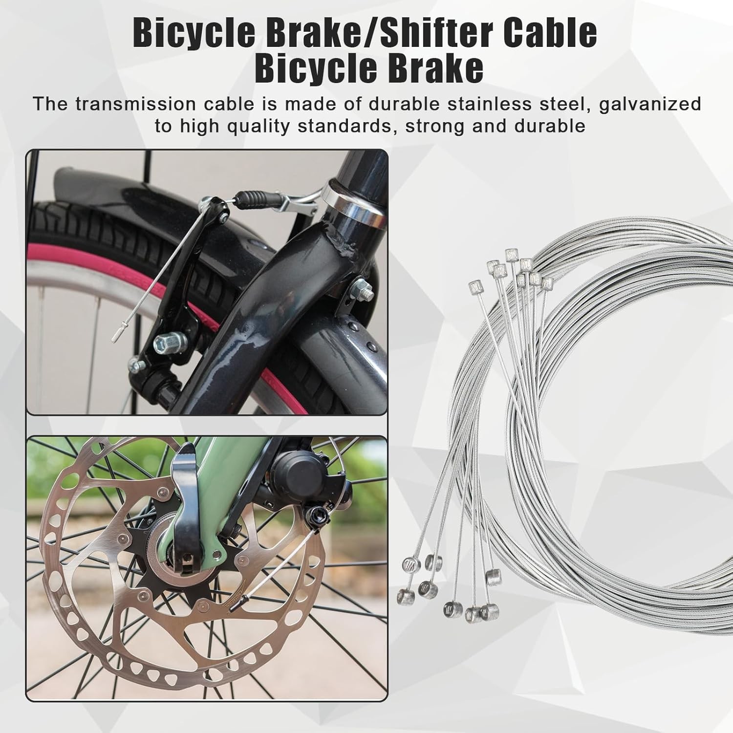 96 Pcs Universal Bike Cable, Stainless Steel Break & Shift Cable, Cable Cutter