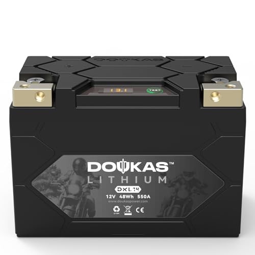 DKL14 YTX14-BS 550A LiFePO4 Motorcycle Lithium Battery, [+ -] YTX14-BS 4Ah 550A