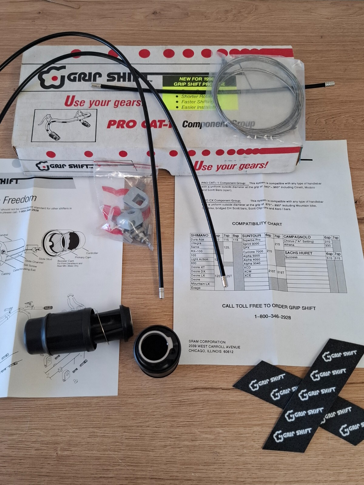 Campagnolo NIB Grip Shift SRAM Pro CAT-1 118 6-Speed / 2-Speed for Chorus