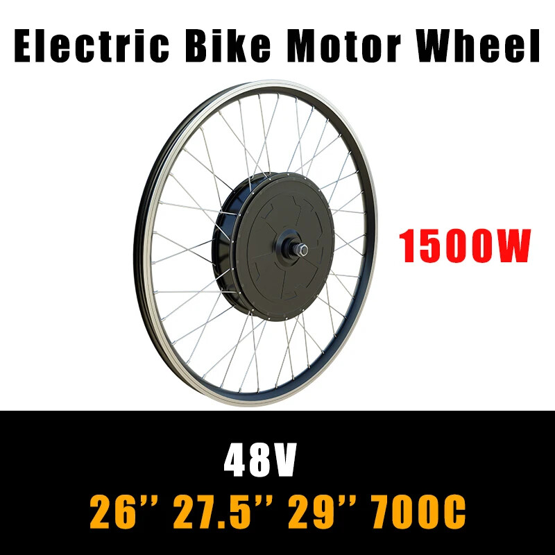48V 2000W Mountain Electric Bicycle Rear Gearless Hub Motor Wheel Conversion Kit