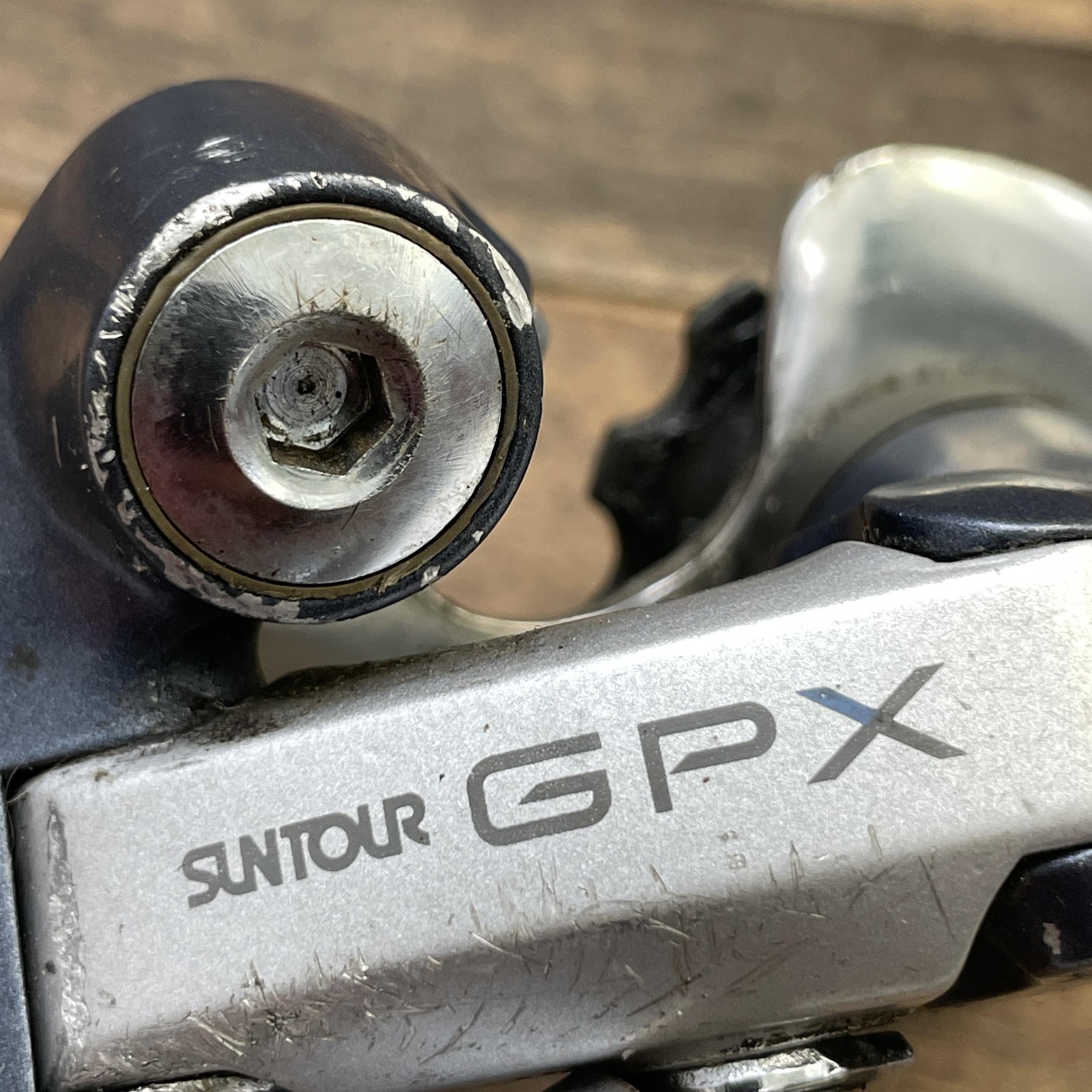 Vintage SunTour GPX Rear Derailleur Short Cage Hanger Silver Japan Road 220g