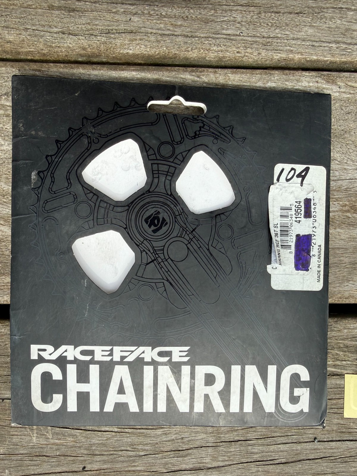 Race Face Chainring 36T 4-bolt 104 BCD 9/10 SPD NEW! FREE SHIPPING