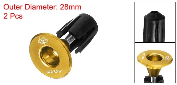 Bar End Plugs 6061 Aluminum Handlebar End Caps Bike Handlebar Plugs Gold